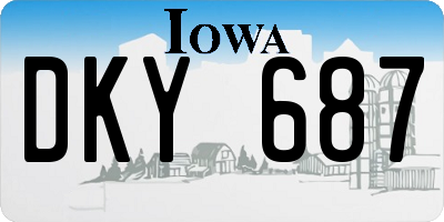IA license plate DKY687
