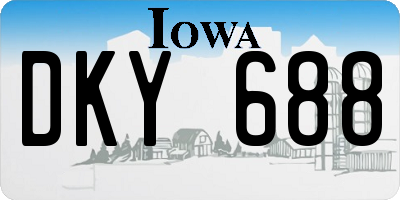 IA license plate DKY688