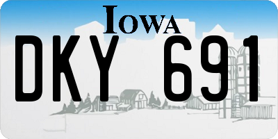 IA license plate DKY691