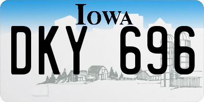 IA license plate DKY696