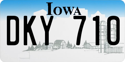 IA license plate DKY710
