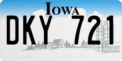 IA license plate DKY721