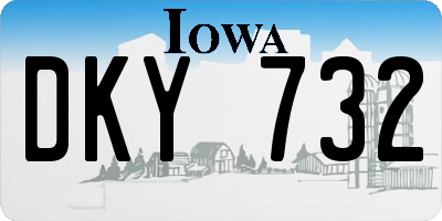 IA license plate DKY732