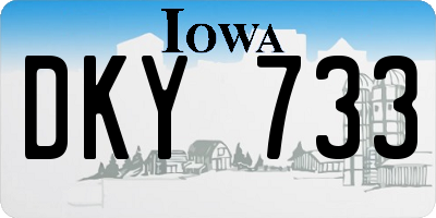 IA license plate DKY733