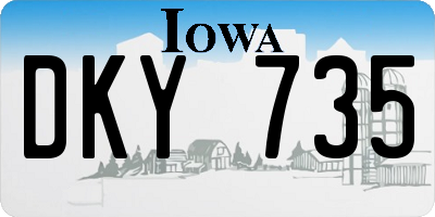 IA license plate DKY735