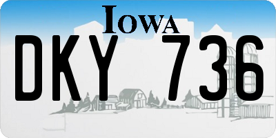 IA license plate DKY736