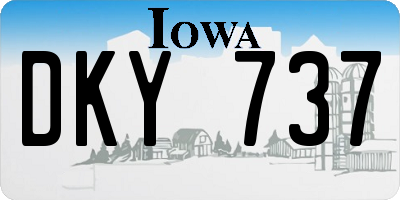 IA license plate DKY737