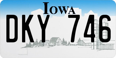 IA license plate DKY746