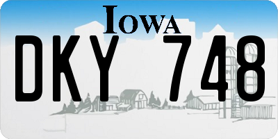 IA license plate DKY748