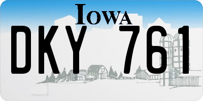 IA license plate DKY761