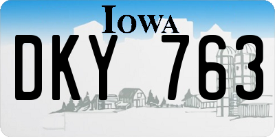 IA license plate DKY763