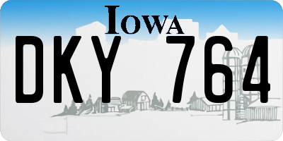 IA license plate DKY764