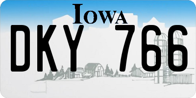 IA license plate DKY766
