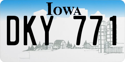 IA license plate DKY771