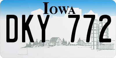 IA license plate DKY772