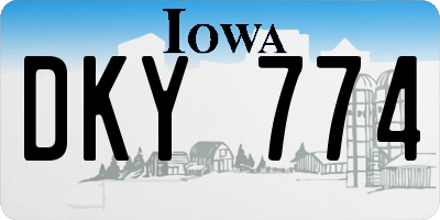 IA license plate DKY774