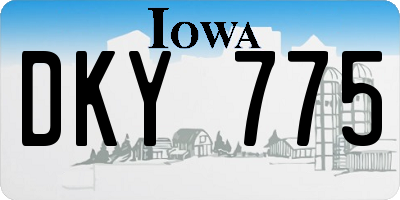 IA license plate DKY775