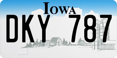 IA license plate DKY787