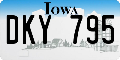 IA license plate DKY795