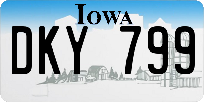 IA license plate DKY799