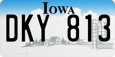 IA license plate DKY813