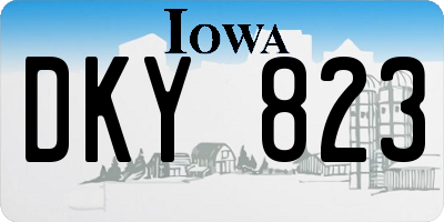 IA license plate DKY823