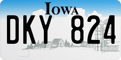 IA license plate DKY824