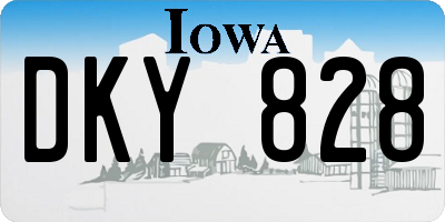 IA license plate DKY828