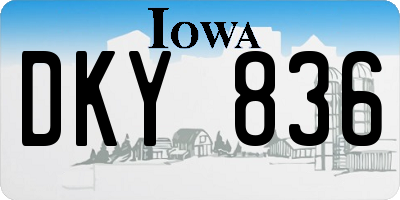 IA license plate DKY836