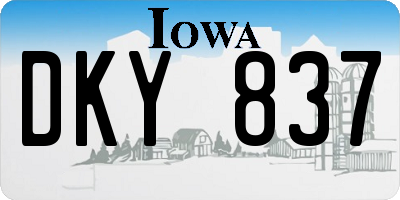 IA license plate DKY837