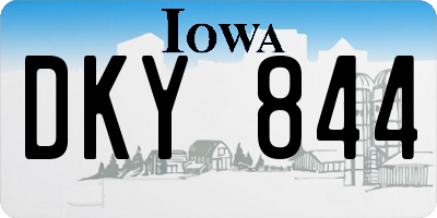 IA license plate DKY844