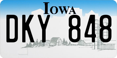 IA license plate DKY848