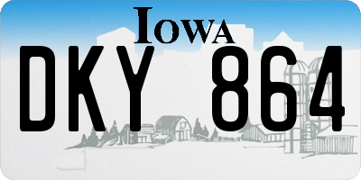 IA license plate DKY864