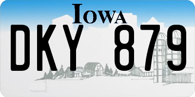 IA license plate DKY879