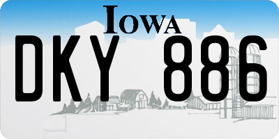 IA license plate DKY886