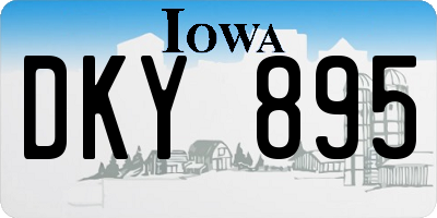 IA license plate DKY895