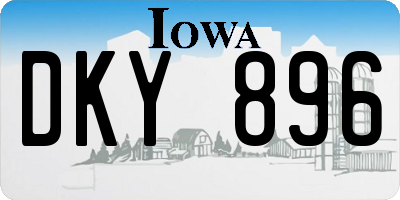 IA license plate DKY896