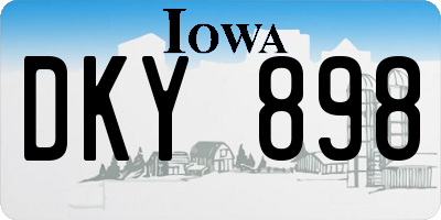 IA license plate DKY898