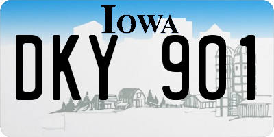 IA license plate DKY901