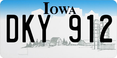 IA license plate DKY912