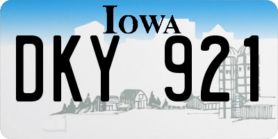 IA license plate DKY921