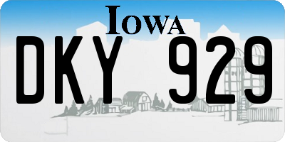 IA license plate DKY929