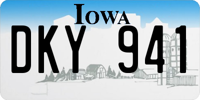 IA license plate DKY941