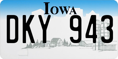 IA license plate DKY943