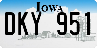 IA license plate DKY951