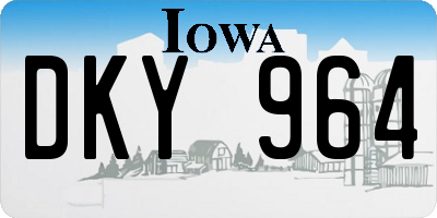 IA license plate DKY964