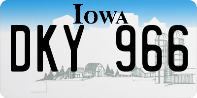 IA license plate DKY966