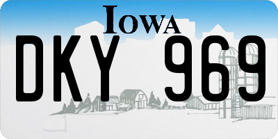 IA license plate DKY969