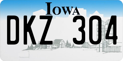 IA license plate DKZ304