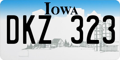 IA license plate DKZ323